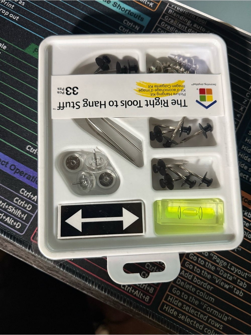 The Right Tools to Hang Stuff - White & Yellow Level Kit